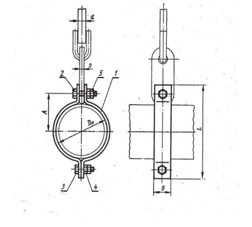 Хомуты укороченные горизонтальных трубопроводов в Мозыре