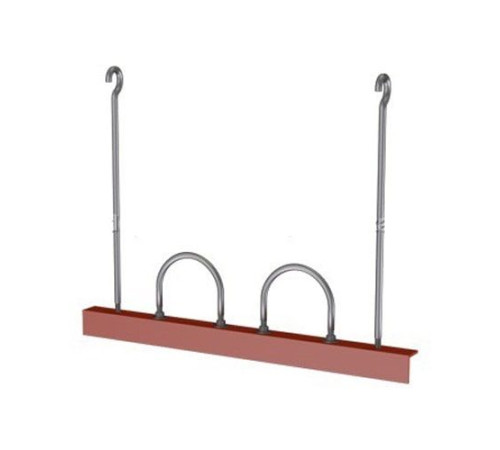 Подвески двух труб на опорном уголке в Мозыре