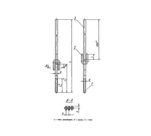 Тяги шарнирные резьбовые для подвесок трубопроводов в Мозыре