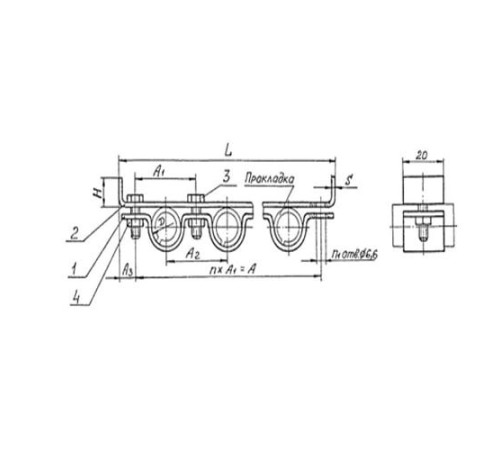 Подвески судовых трубопроводов Тип 7 в Мозыре