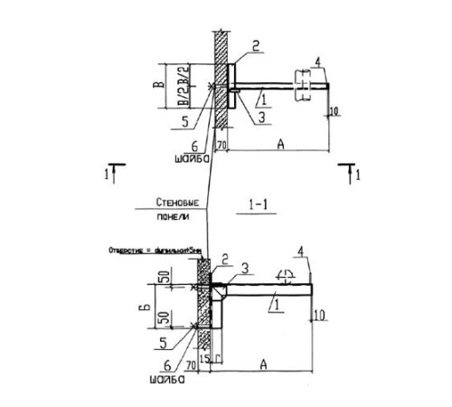 Крепления к стеновым панелям для трубопроводов в Мозыре