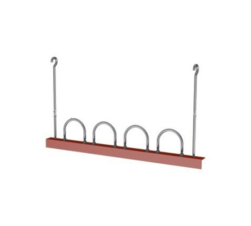 Подвески четырех труб на опорном уголке в Мозыре