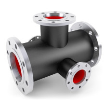 Кресты фланцевые с пожарной подставкой чугунные