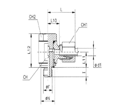 Угольники Banjo с уплотнительным кольцом TN111GG M в Мозыре