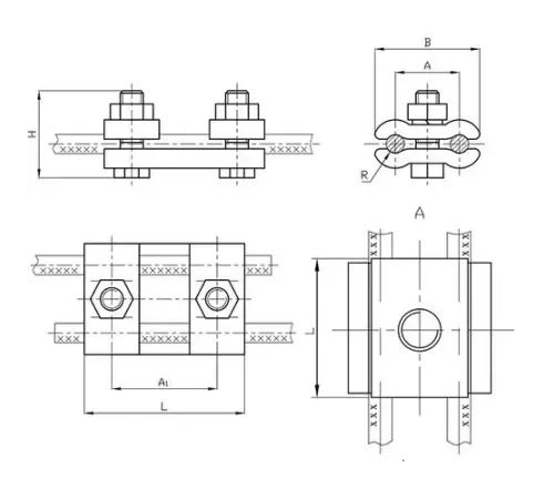 Плашечные зажимы типа ПС для ЛЭП в Мозыре