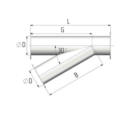 Титановые неравнопроходные косые тройники в Мозыре
