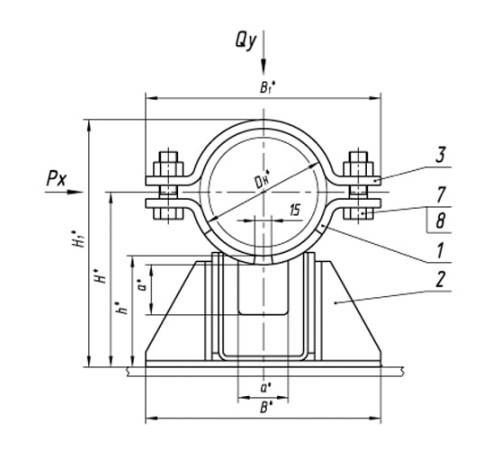 Опоры ТПР.08.38.00.000 в Мозыре для трубопроводов